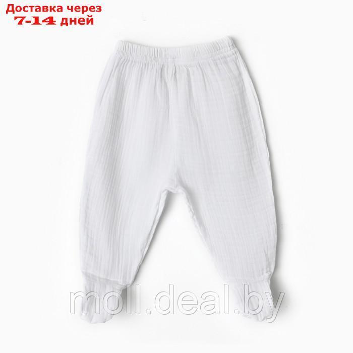 Комплект для новорождённых (распашенка, ползунки, рукавички), цвет белый, рост 62 см - фото 2 - id-p218392098