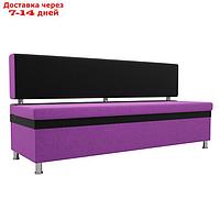 Кухонный прямой диван "Стайл", микровельвет, цвет фиолетовый / чёрный