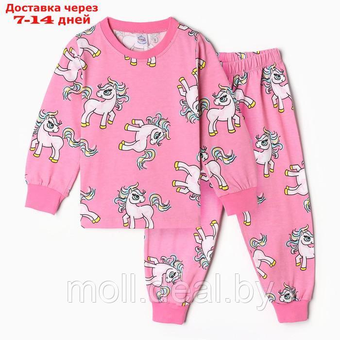 Пижама для девочки, цвет розовый, рост 116 см - фото 1 - id-p218393198