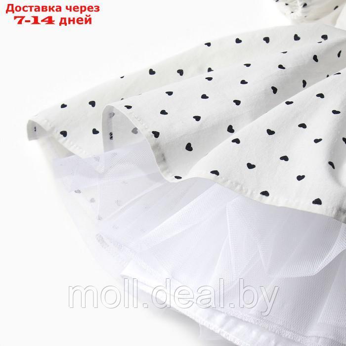 Платье нарядное детское MINAKU: PartyDress, цвет белый, рост 122 см - фото 2 - id-p218392222