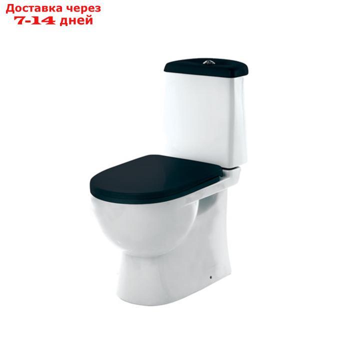 Унитаз компакт Sanita Best Color Black SL DМ, 2-режима, арматура Geberit, белый - фото 2 - id-p218384690