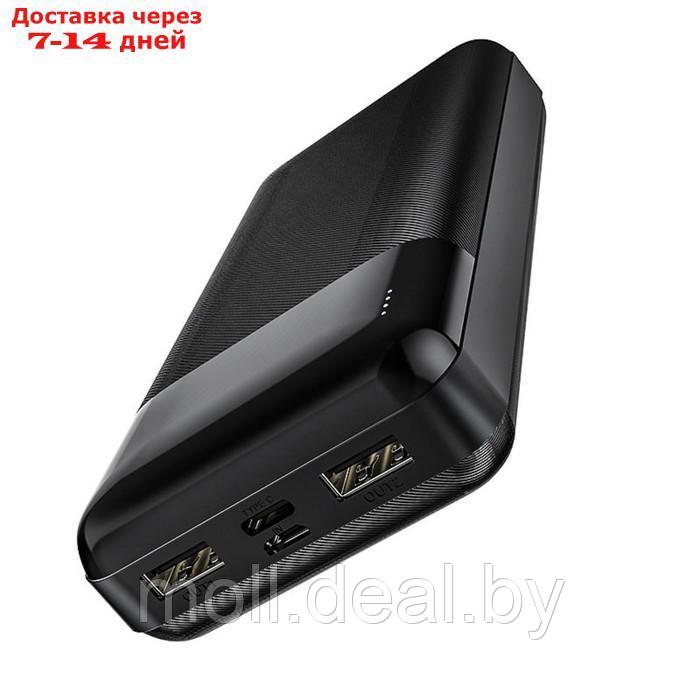 Внешний аккумулятор Hoco J72A, Li-Pol, 20000 мАч, microUSB/Type-C - 2 А, 2 USB - 2 А, черный - фото 2 - id-p218386084