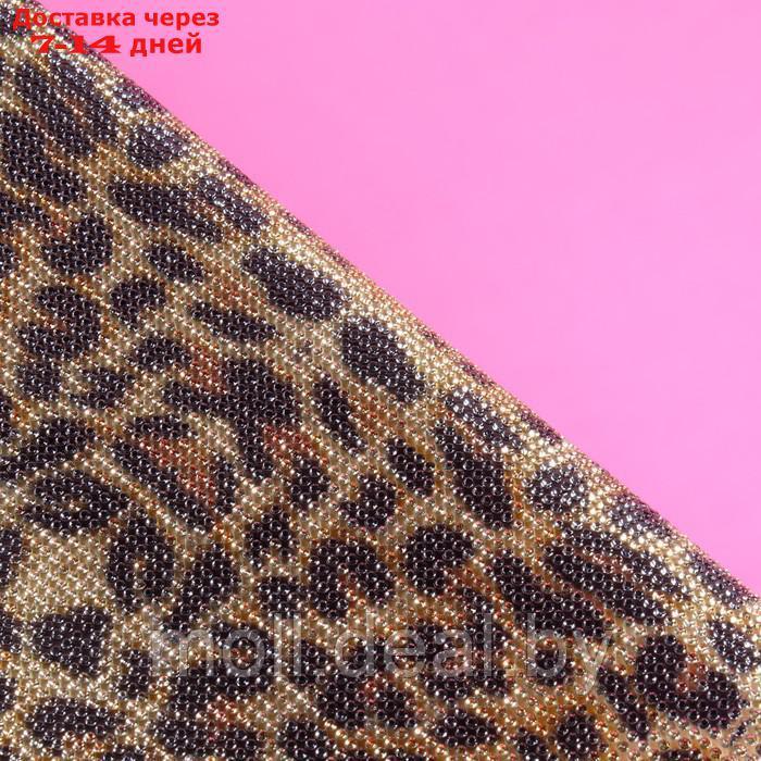 Стразы самоклеящиеся на листе, d = 2 мм, 40 × 24 см, леопардовая расцветка - фото 3 - id-p218394290