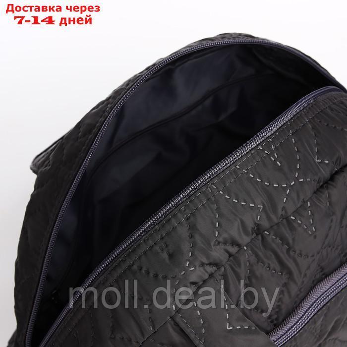Сумка спортивная на молнии, наружный карман, длинный ремень, цвет серый - фото 3 - id-p218396385