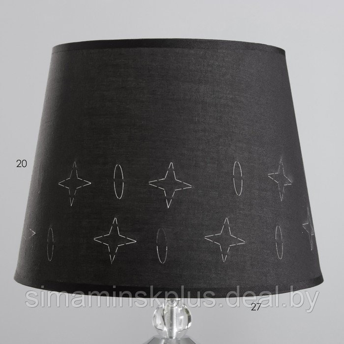 Настольная лампа "Малия" Е27 40Вт черно-хромовый 28х28х46 см - фото 3 - id-p218432184
