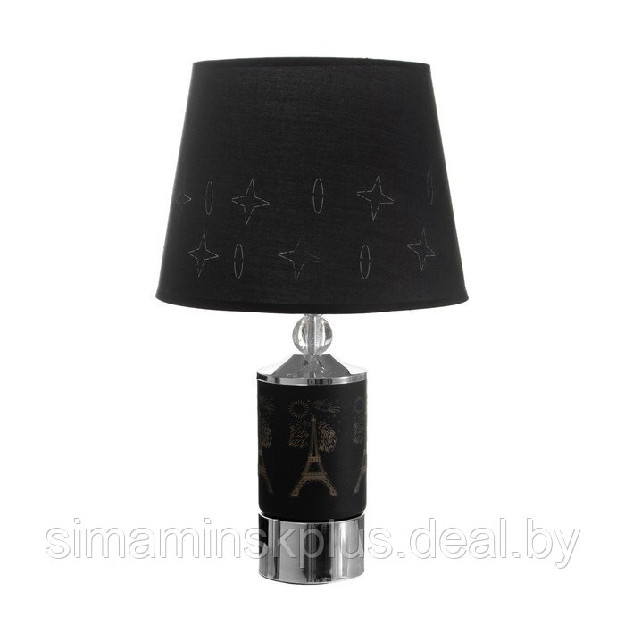 Настольная лампа "Малия" Е27 40Вт черно-хромовый 28х28х46 см - фото 6 - id-p218432184