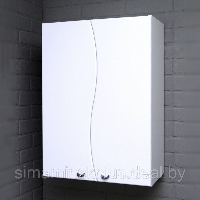 Шкаф навесной для ванной комнаты 02-60, 60 х 70 х 28,9 см, фасад МДФ - фото 1 - id-p218432208