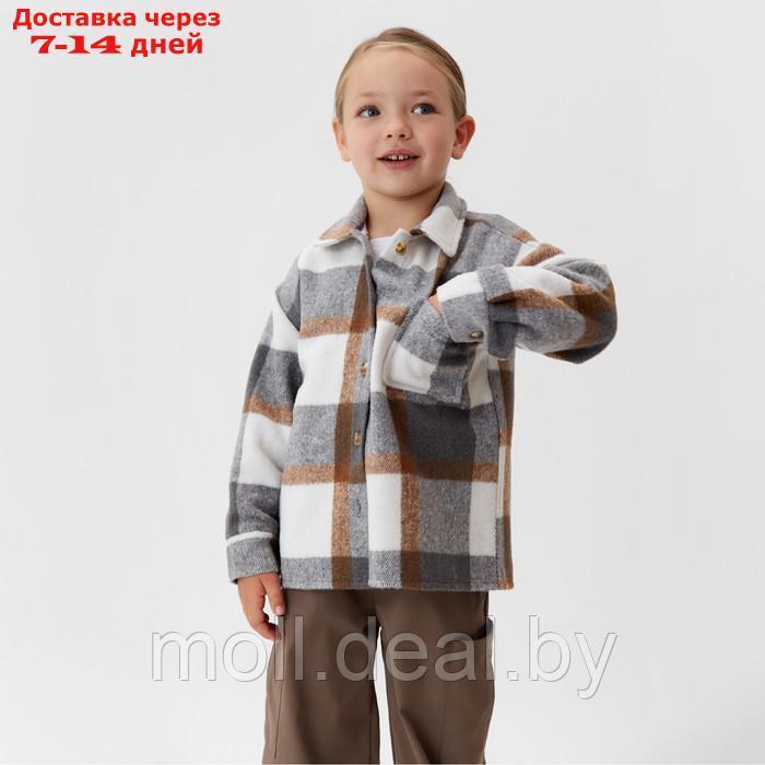 Рубашка детская KAFTAN утеплённая, цвет серо-бежевый, размер 38 (146-152 см) - фото 6 - id-p218393378