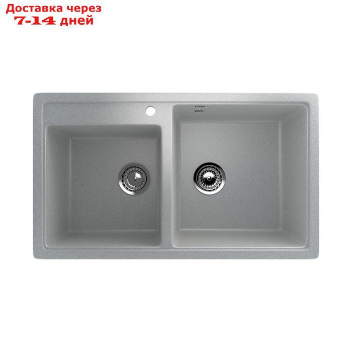 Мойка кухонная Ulgran U200-310, 840х485 мм, цвет серый - фото 1 - id-p218384881