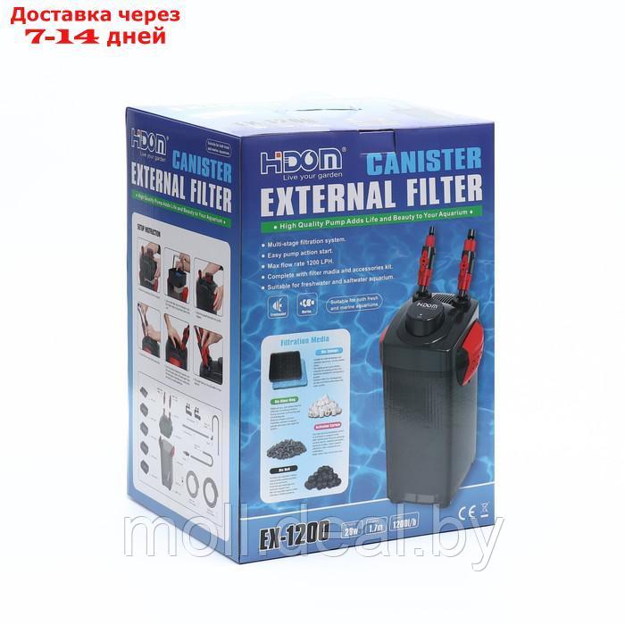 Внешний фильтр Hidom EX-1200, 1200 л/ч, 25 Вт, с комплектом наполнителей и аксессуаров - фото 6 - id-p218395533