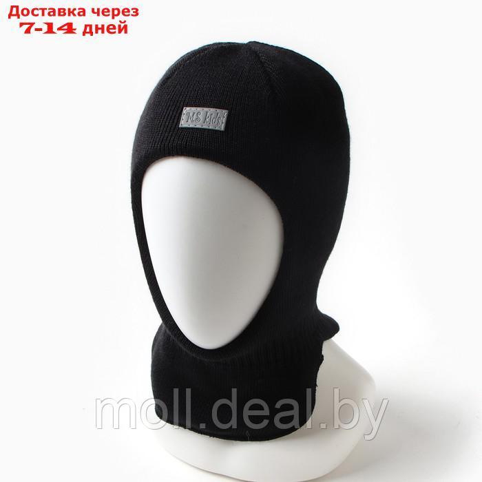 Шапка-шлем детский, цвет черный, размер 52-54 - фото 1 - id-p218392447