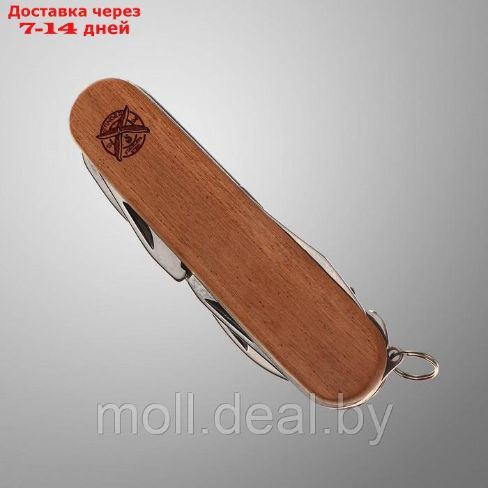 Нож перочинный Stinger, 13 функций, рукоять - древесина сапеле, 9 см - фото 2 - id-p218396581