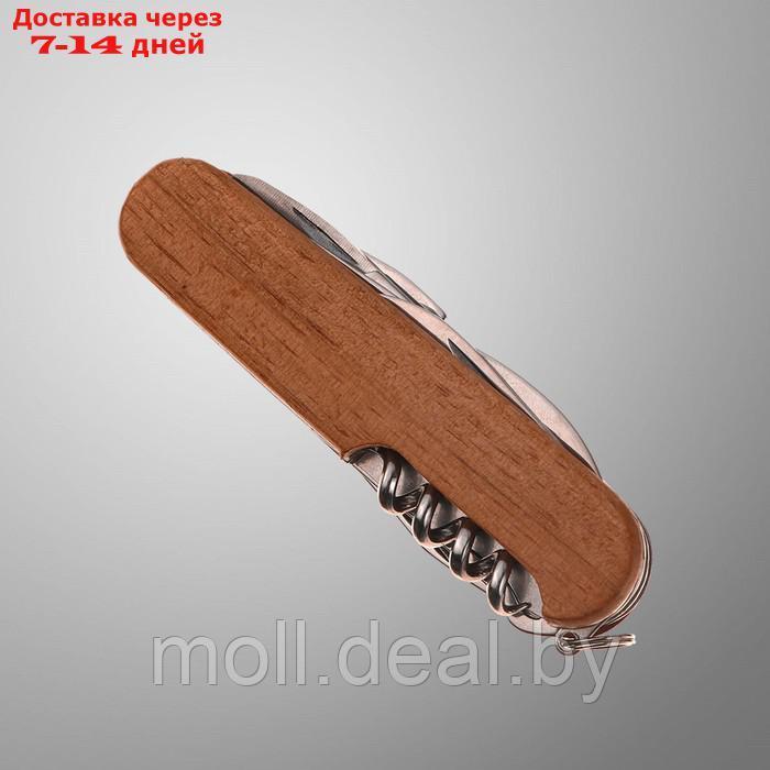 Нож перочинный Stinger, 13 функций, рукоять - древесина сапеле, 9 см - фото 3 - id-p218396581