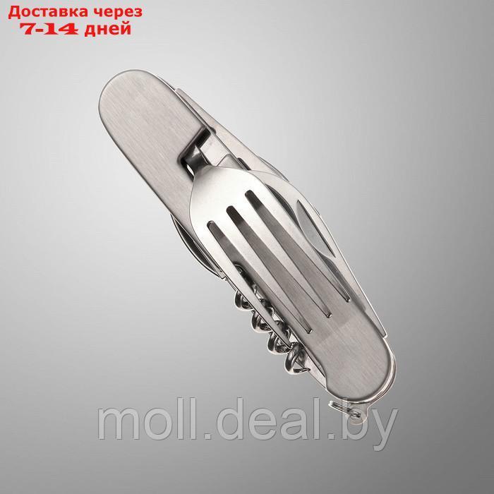 Нож перочинный Stinger, 8 функций, рукоять - нержавеющая сталь, серебристый, 11 см - фото 4 - id-p218396602