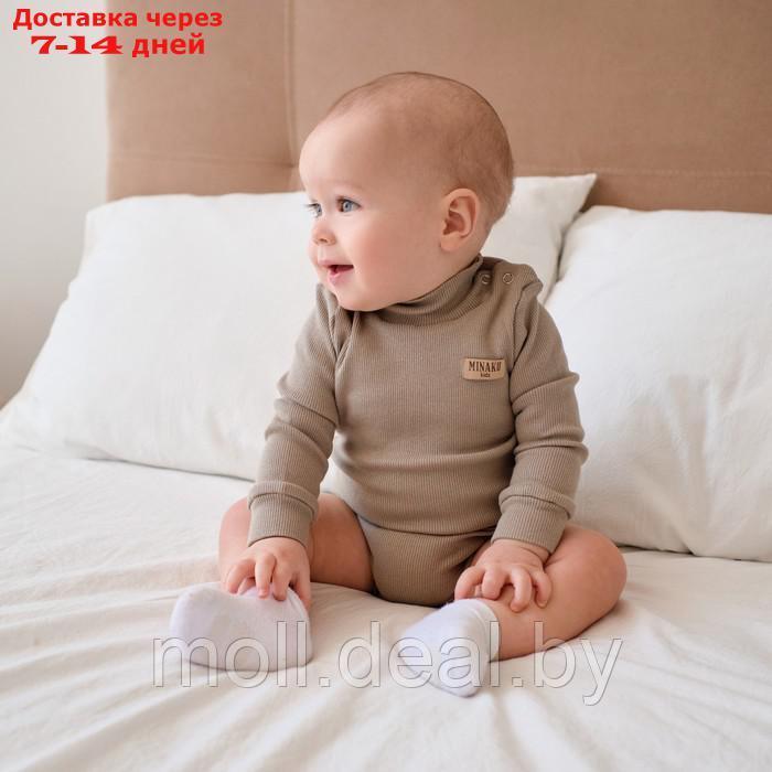 Боди-водолазка детская MINAKU, цвет серый, рост 62-68 см - фото 3 - id-p218387180