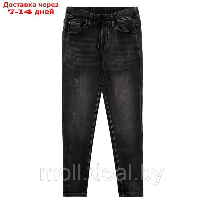 Брюки джинсовые утепленные флисом для мальчика, рост 152 см - фото 4 - id-p218395599