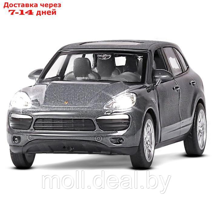 Машина металлическая Porsche Cayenne S, 1:32, свет, звук, инерция, открываются двери, багажник, цвет серый - фото 3 - id-p218393585