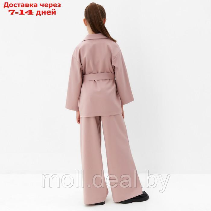 Комплект для девочки (жакет и брюки) MINAKU: PartyDress, цвет пыльно-розовый, рост 128 см - фото 5 - id-p218394650