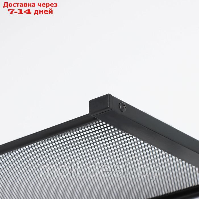 Вешалка с полкой "Торонто 21", 67×27×27 см, 5 двойных крючков, цвет чёрный - фото 4 - id-p218392616