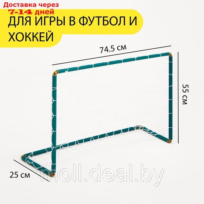 Ворота хоккейные, футбольные, с сеткой, 55 х 74.5 х 25  см