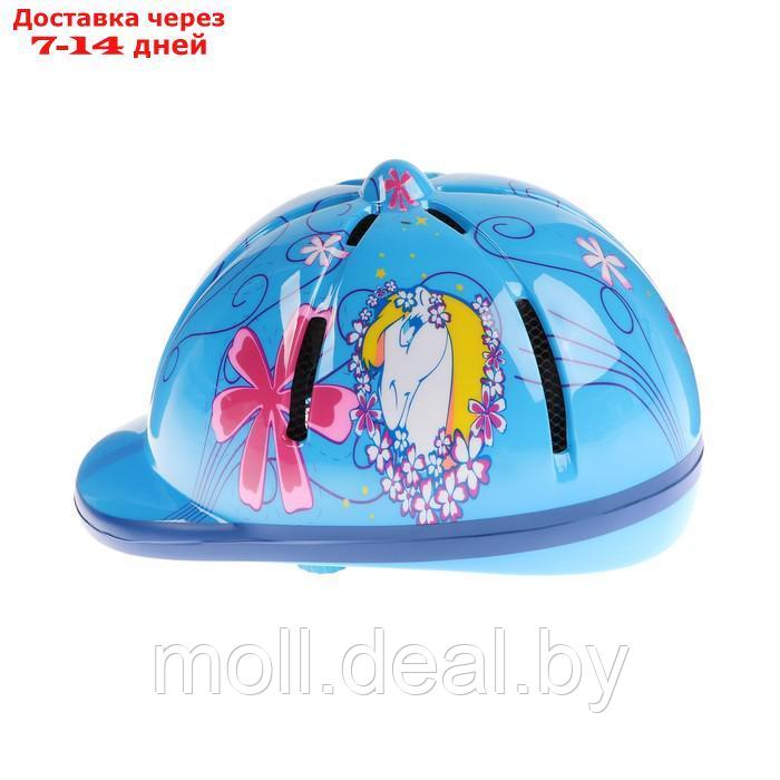 Шлем для конного спорта детский, голубой - фото 3 - id-p218391565