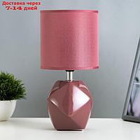 Настольная лампа "Салнес" Е14 40Вт бордовый 13х13х25 см