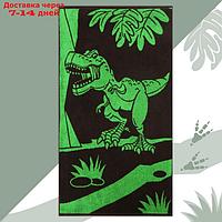 Полотенце махровое Этель "Тиранозавр", 70х130 см, 100% хлопок, 420 г/м2