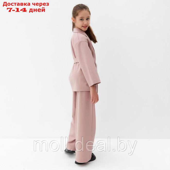 Комплект для девочки (жакет и брюки) MINAKU: PartyDress, цвет пыльно-розовый, рост 140 см - фото 4 - id-p218394669