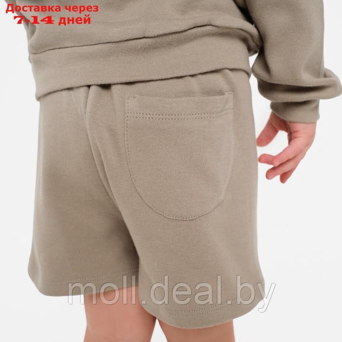 Костюм детский (свитшот, шорты) MINAKU, цвет серый, рост 110 см - фото 7 - id-p218387473