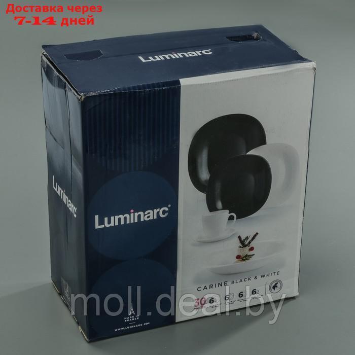 УЦЕНКА Сервиз столовый Luminarc Carine White&Black, стеклокерамика, 30 предметов, цвет белый и чёрный - фото 2 - id-p218396750