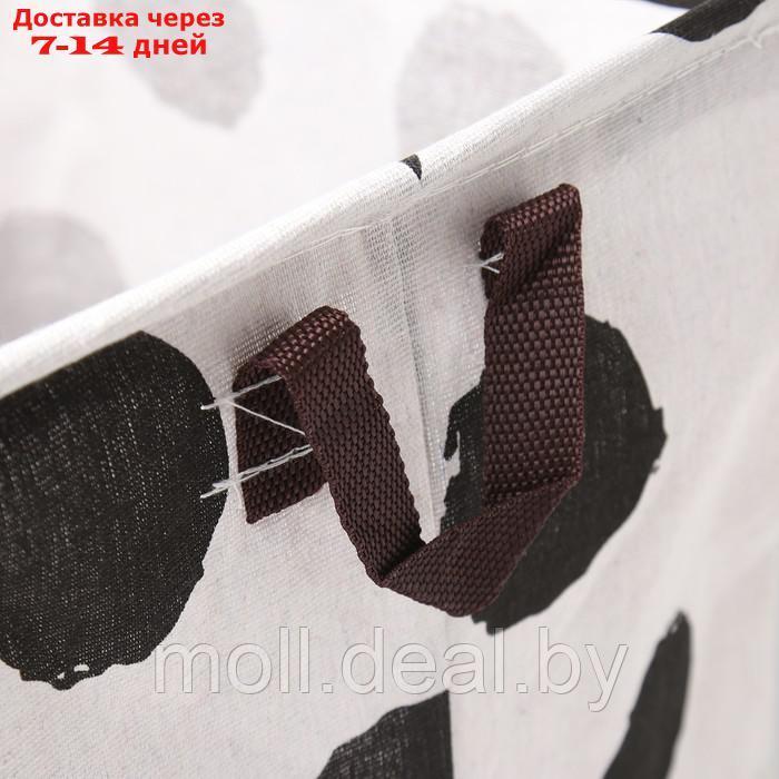 Текстильная корзина Доляна цвет черно/белый, 32*32*32 см - фото 4 - id-p218391612