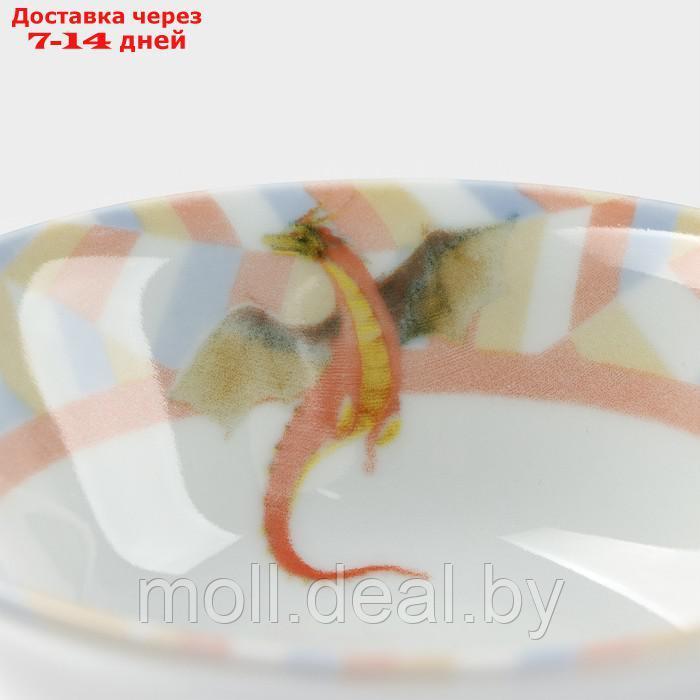 Набор посуды "Страна драконов", 3 предмета: кружка 200 мл, тарелка, салатник 360 мл, фарфор - фото 5 - id-p218396783
