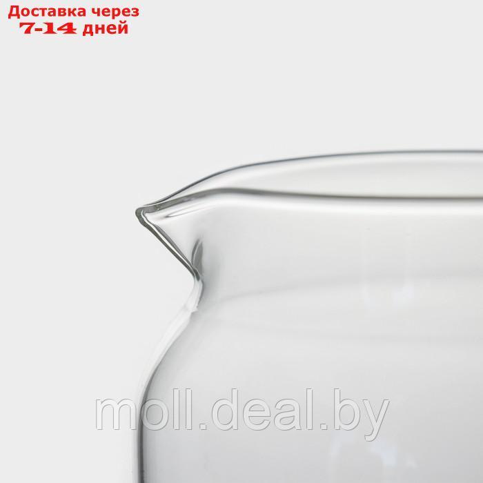 Чайник стеклянный заварочный с бамбуковой крышкой BellaTenero "Эко", 400 мл, 13,5×10×10,5 см - фото 3 - id-p218396793