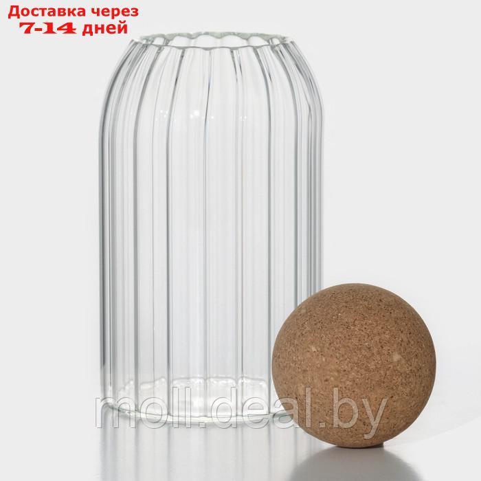 Набор банок стеклянных для сыпучих продуктов BellaTenero "Эко", 3 предмета: 400/700/1000 мл - фото 2 - id-p218396805