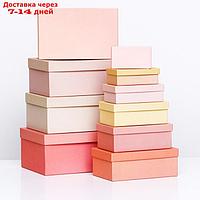 Набор прямоугольных коробок 10 в 1,"Розовый" 30 х19 х11,5 - 10,5х6,5х4 см