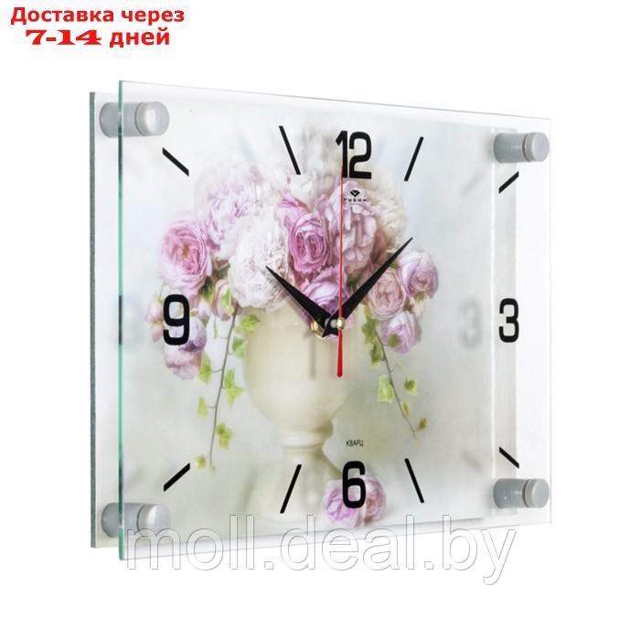 Часы настенные, серия: Цветы, "Розы в вазе" - фото 2 - id-p218394815