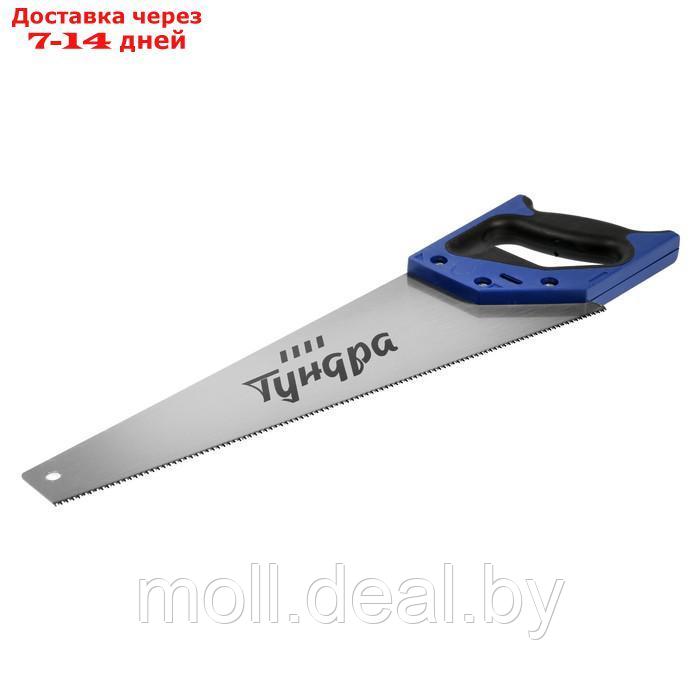 Ножовка по дереву ТУНДРА, 2К рукоятка, 3D заточка, чистый рез, 14-15 TPI, 400 мм - фото 4 - id-p218392768