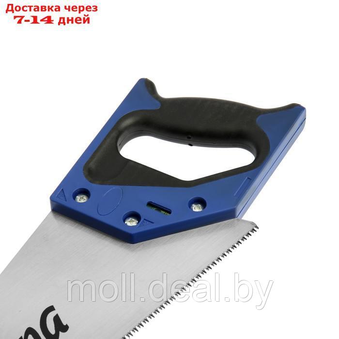 Ножовка по дереву ТУНДРА, 2К рукоятка, 3D заточка, аккуратный рез, 11-12 TPI, 350 мм - фото 7 - id-p218392769
