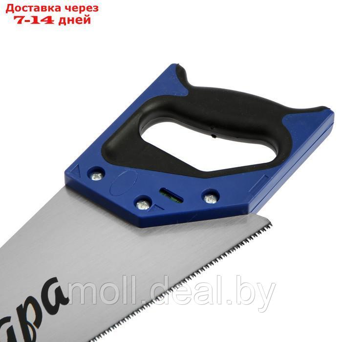 Ножовка по дереву ТУНДРА, 2К рукоятка, 3D заточка, чистый рез, 14-15 TPI, 350 мм - фото 7 - id-p218392770
