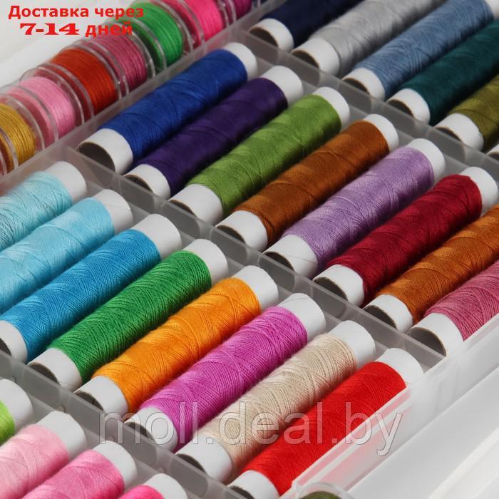 Нитки швейные 40/2 20м (набор 32шт бобина 32шт шпулька цена за наб) разноцветный - фото 4 - id-p218392772