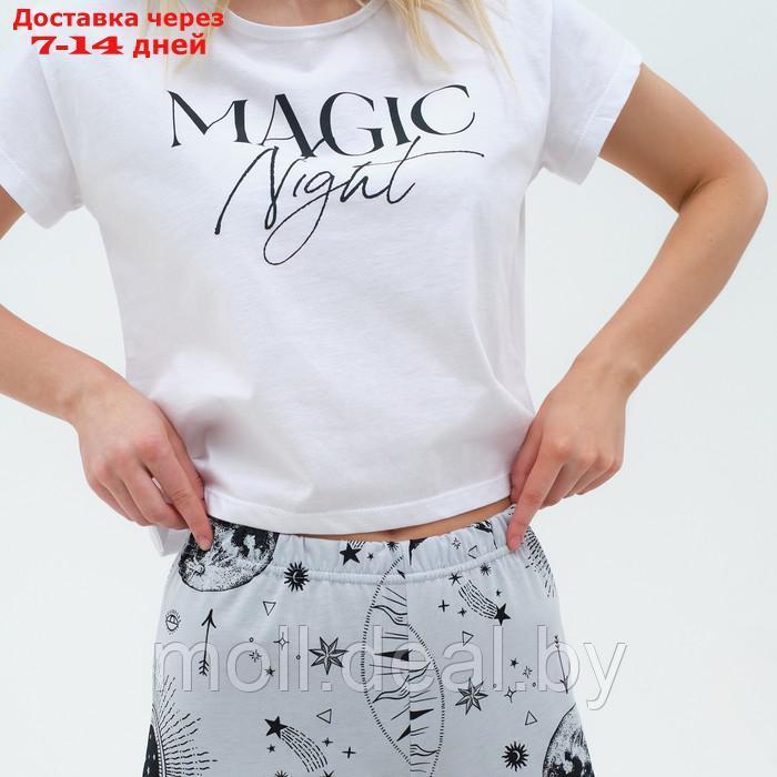 Пижама женская (футболка и брюки) KAFTAN Magic night р. 48-50, белый - фото 6 - id-p218391724