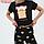 Пижама женская (футболка и брюки) KAFTAN Egg р. 48-50, черный, фото 7
