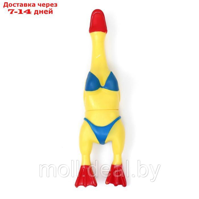Игрушка пищащая "Пляжная утка XL" для собак, 41 см, жёлтая - фото 2 - id-p218391752