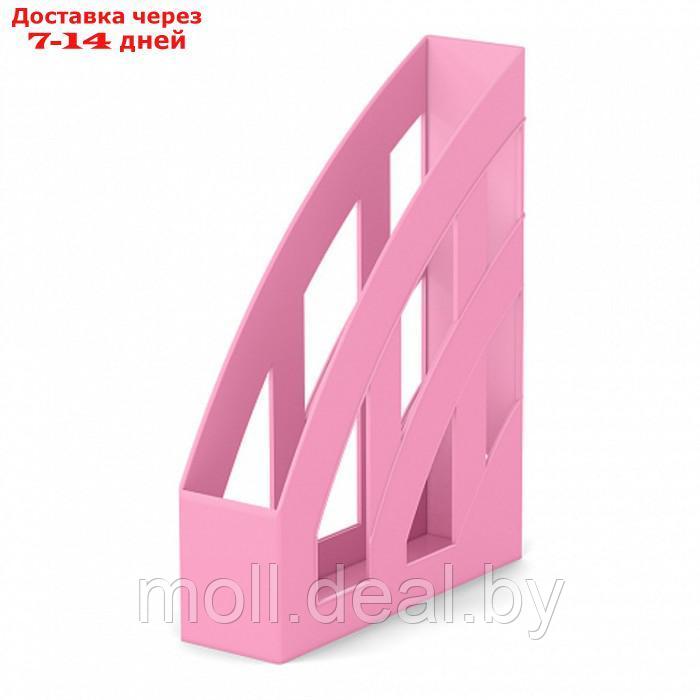 Лоток для бумаг вертикальный 75 мм, ErichKrause Office, Pastel, розовый - фото 1 - id-p218393837