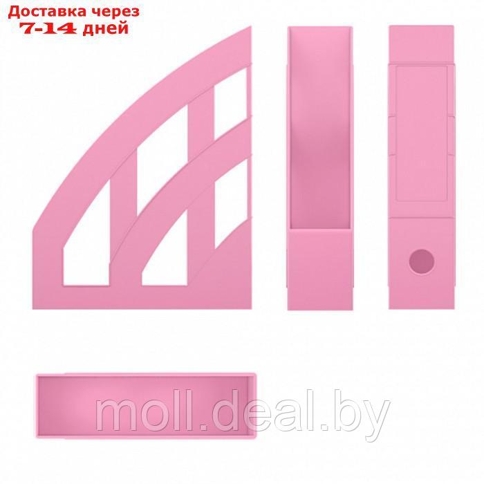 Лоток для бумаг вертикальный 75 мм, ErichKrause Office, Pastel, розовый - фото 3 - id-p218393837