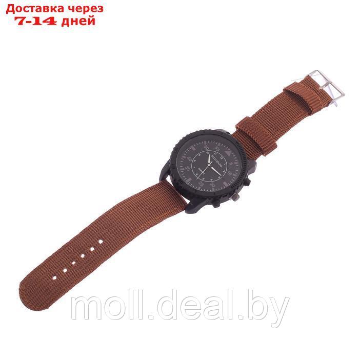 Часы наручные мужские "Солдат", коричневые, d=4.5 см, ремешок текстиль 22 мм - фото 3 - id-p218394866