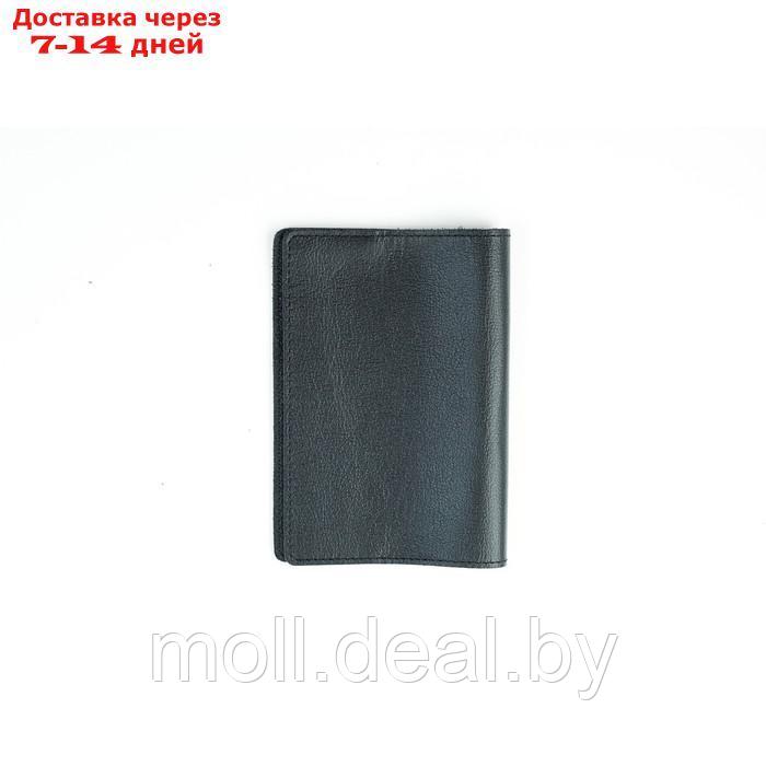 Обложка на паспорт комбинированная "Енот", черная белая вставка 9,5х13,3х0,3см - фото 3 - id-p218394867