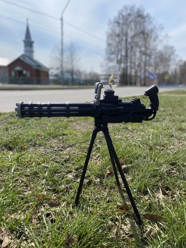 Детский пулемет Гатлинга Миниган m134 автомат стреляет орбизами Orbeez gun на аккумуляторе F916 - фото 2 - id-p218432676