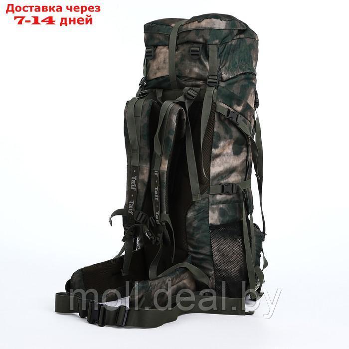 Рюкзак тур Тигрис 5, 80 л, отдел на шнурке, 2 наружных кармана, цвет мох зелёный - фото 3 - id-p218394877