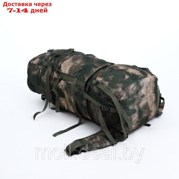 Рюкзак тур Тигрис 5, 80 л, отдел на шнурке, 2 наружных кармана, цвет мох зелёный - фото 4 - id-p218394877